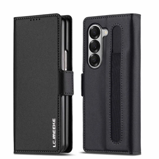 For Samsung Z Fold 7 6 5 4 3 Fold6 Fold5 Fold4 Fold3 5G Business Leather Case with Pen Holder Wallet Cards Slot Flip Phone Cover