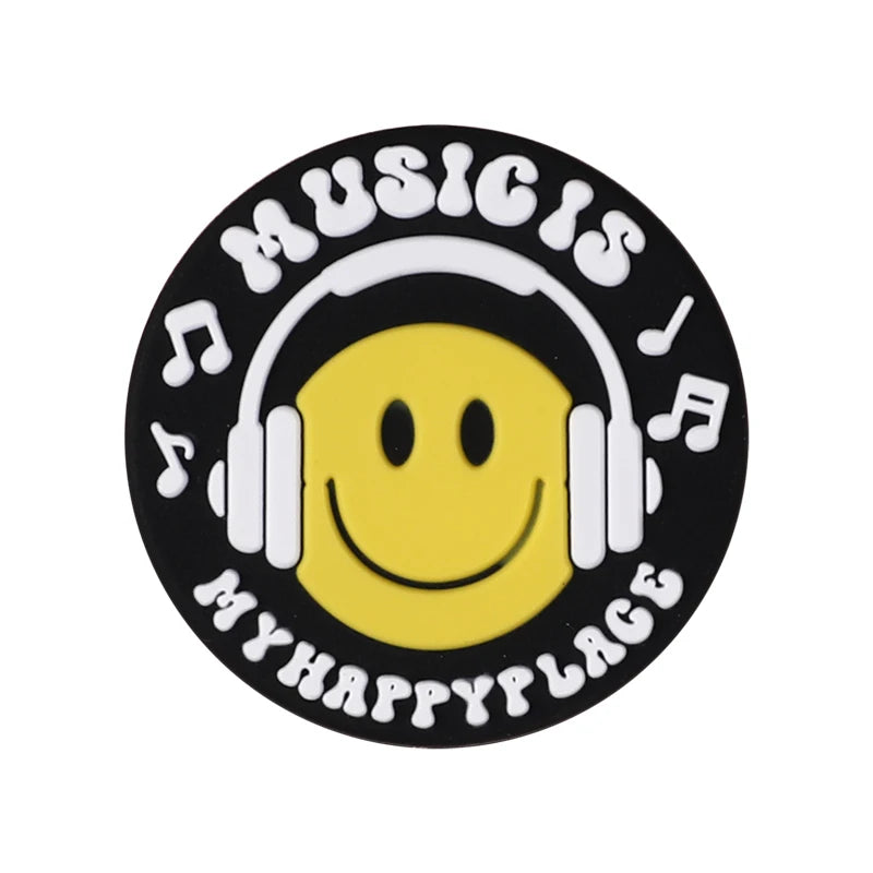 5/10pcs Music Theme Silicone Beads For Jewelry Keychain Making Focal Beads Diy Necklace Pens Handmade Crafts