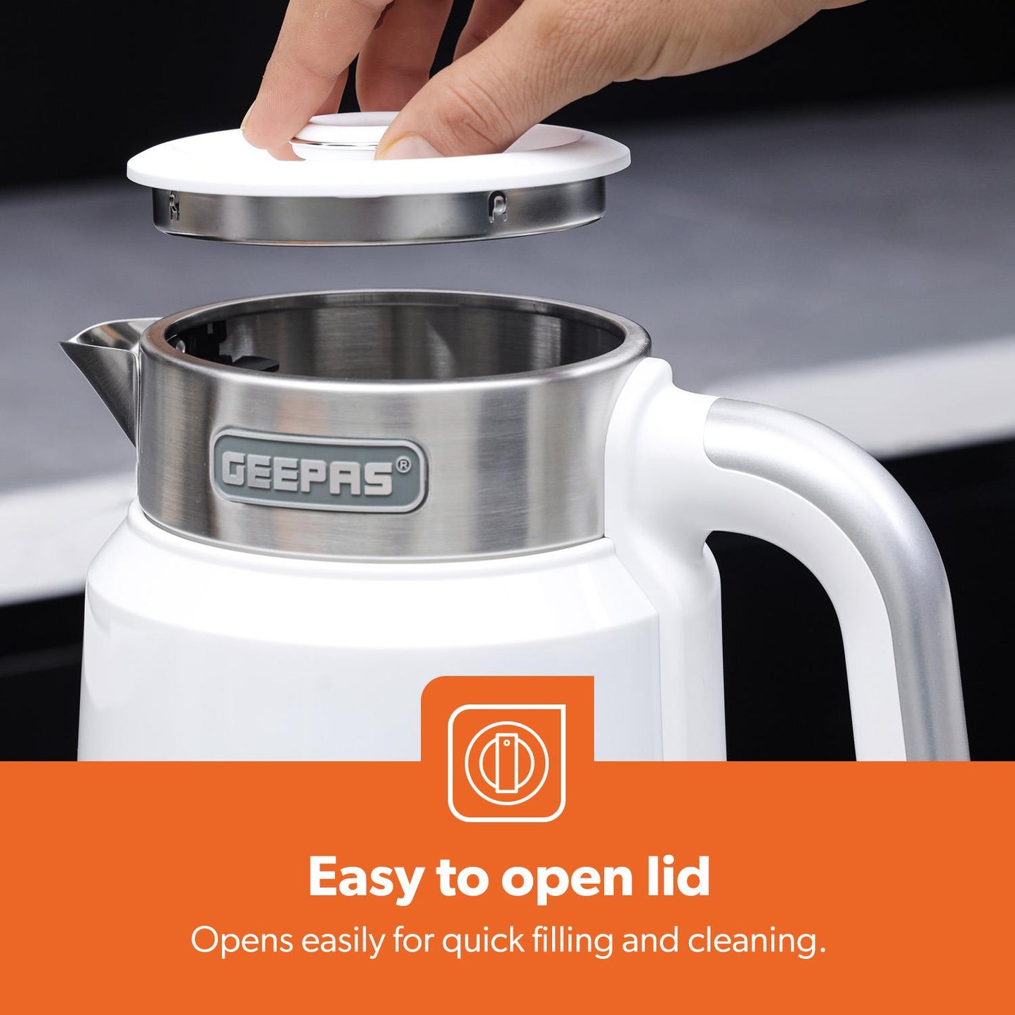 GEEPAS 1.7L Smart Stainless-Steel Digital Kettle Alexa Google Voice 2200W