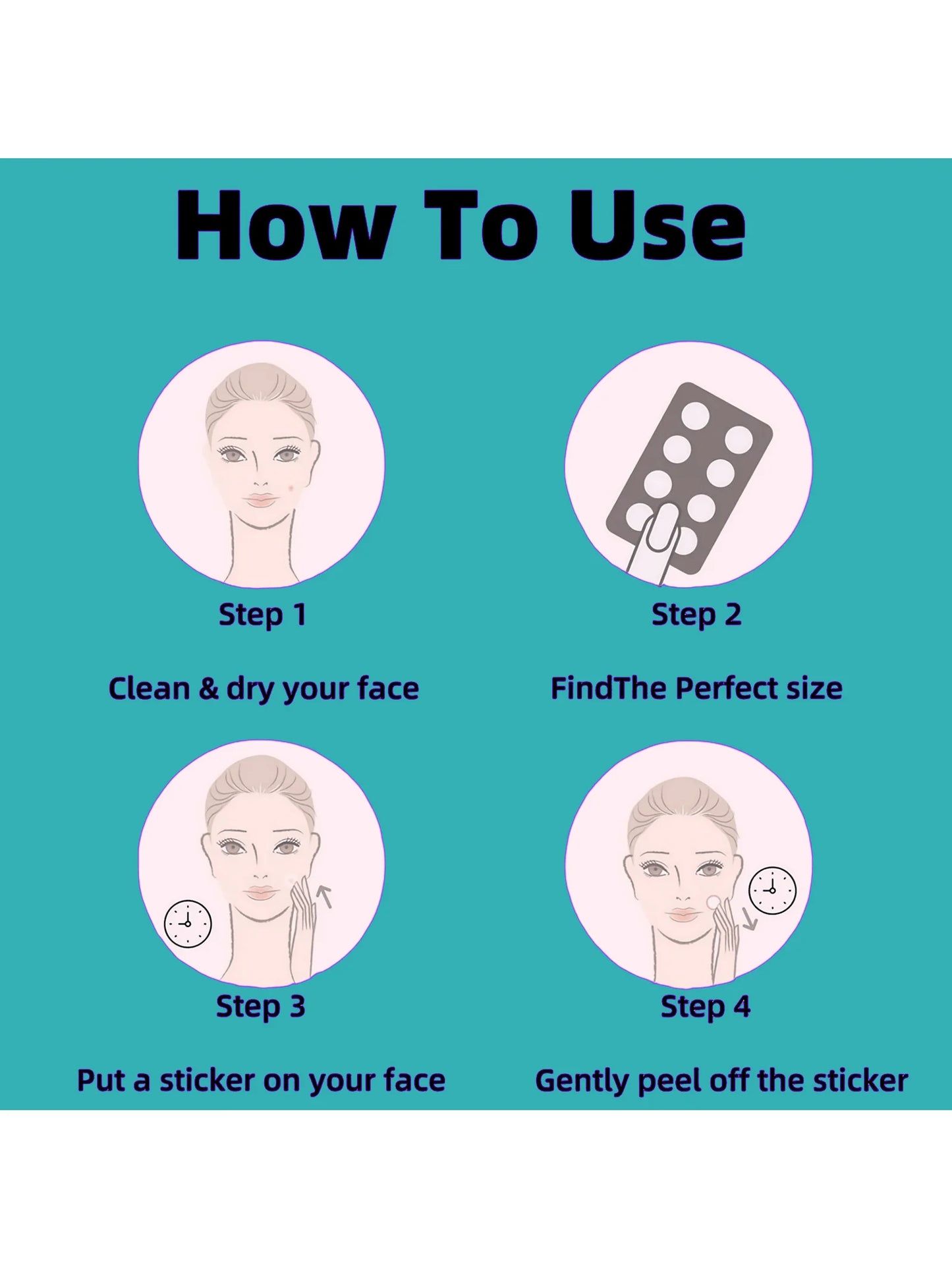 180/360/720 patches/box of hydrogel acne patches can effectively cover acne patches, suitable for both men and women