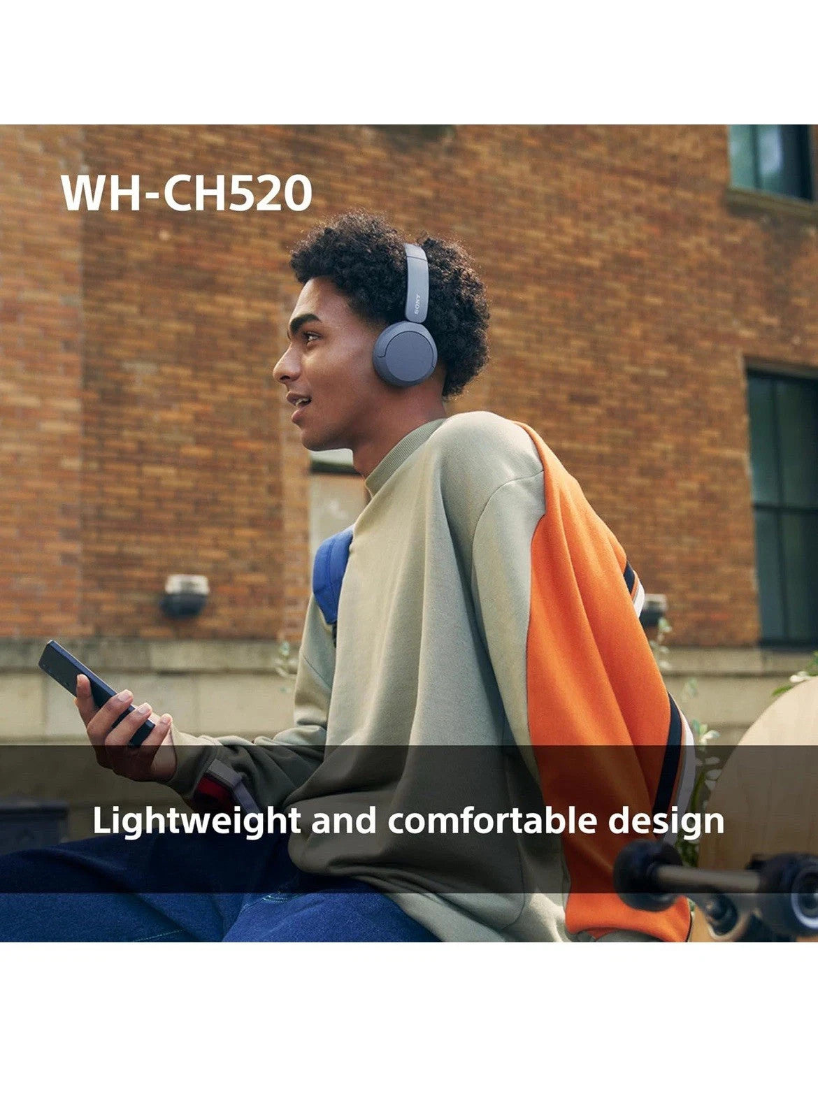 Sony WH-CH520 Wireless Headphones iOS & Android - Blue