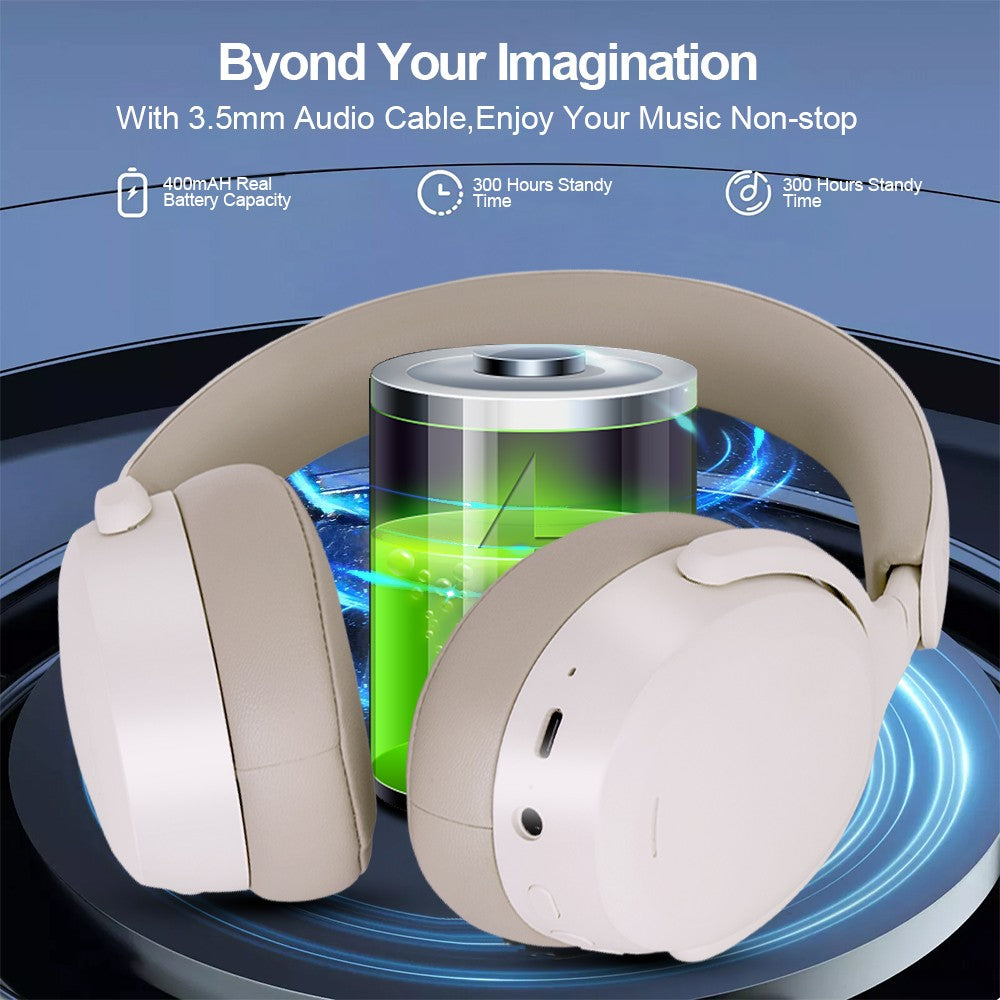 Wireless Bluetooth Headphones with Noise Cancelling Over-Ear Stereo Earphones UK