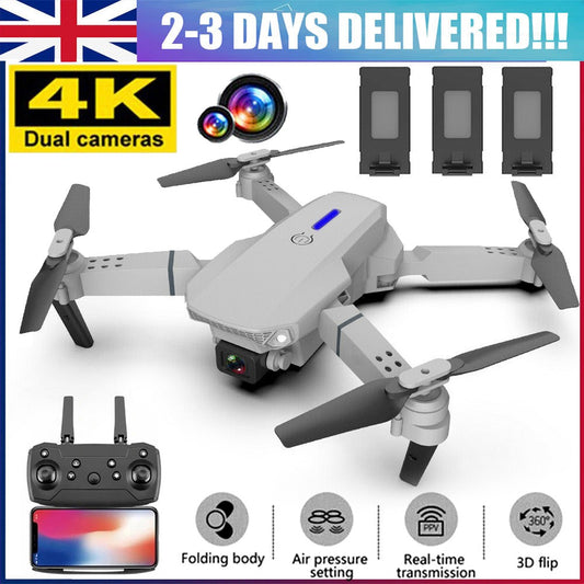 3 Batteries Drone X Pro 4K HD Selfie Camera WIFI FPV GPS Foldable RC Quadcopter