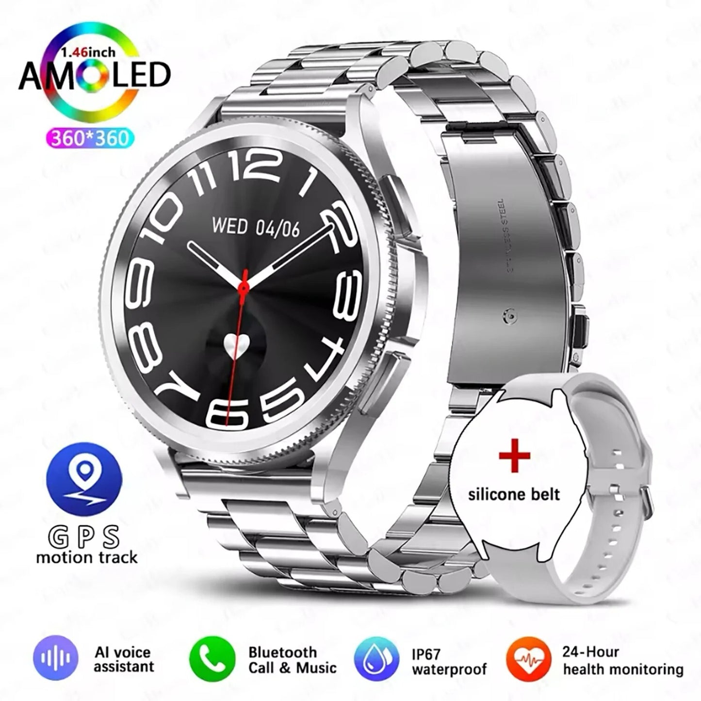 Smartwatch For Samsung Galaxy 6 Men Women Gps Sports Best Quality