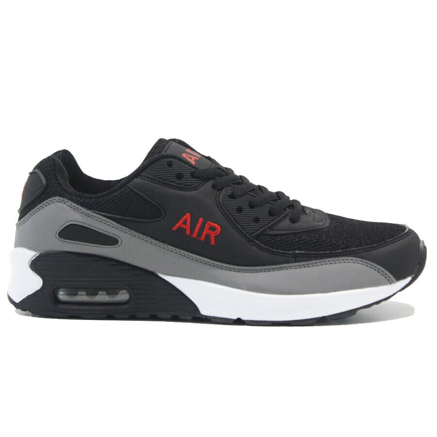 MENS SHOCK ABSORBING RUNNING TRAINERS CASUAL LACE GYM WALKING SPORTS SHOES SIZE