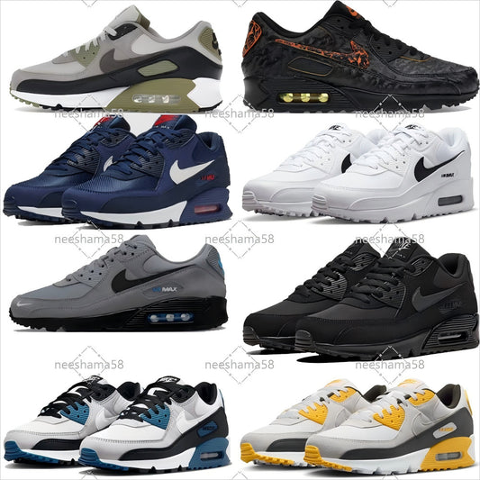 Nike Air Max 90 Men's Low Top Trainers Sports Running Shoe Sneaker
