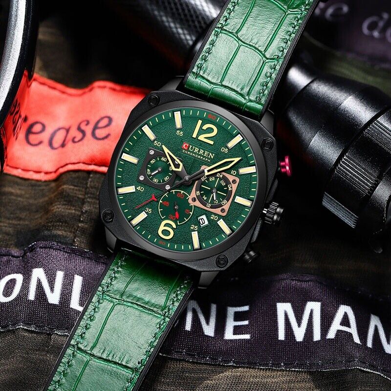 Luxury Men's Chronograph Date Quartz Luminous Waterproof Military Sports Watches