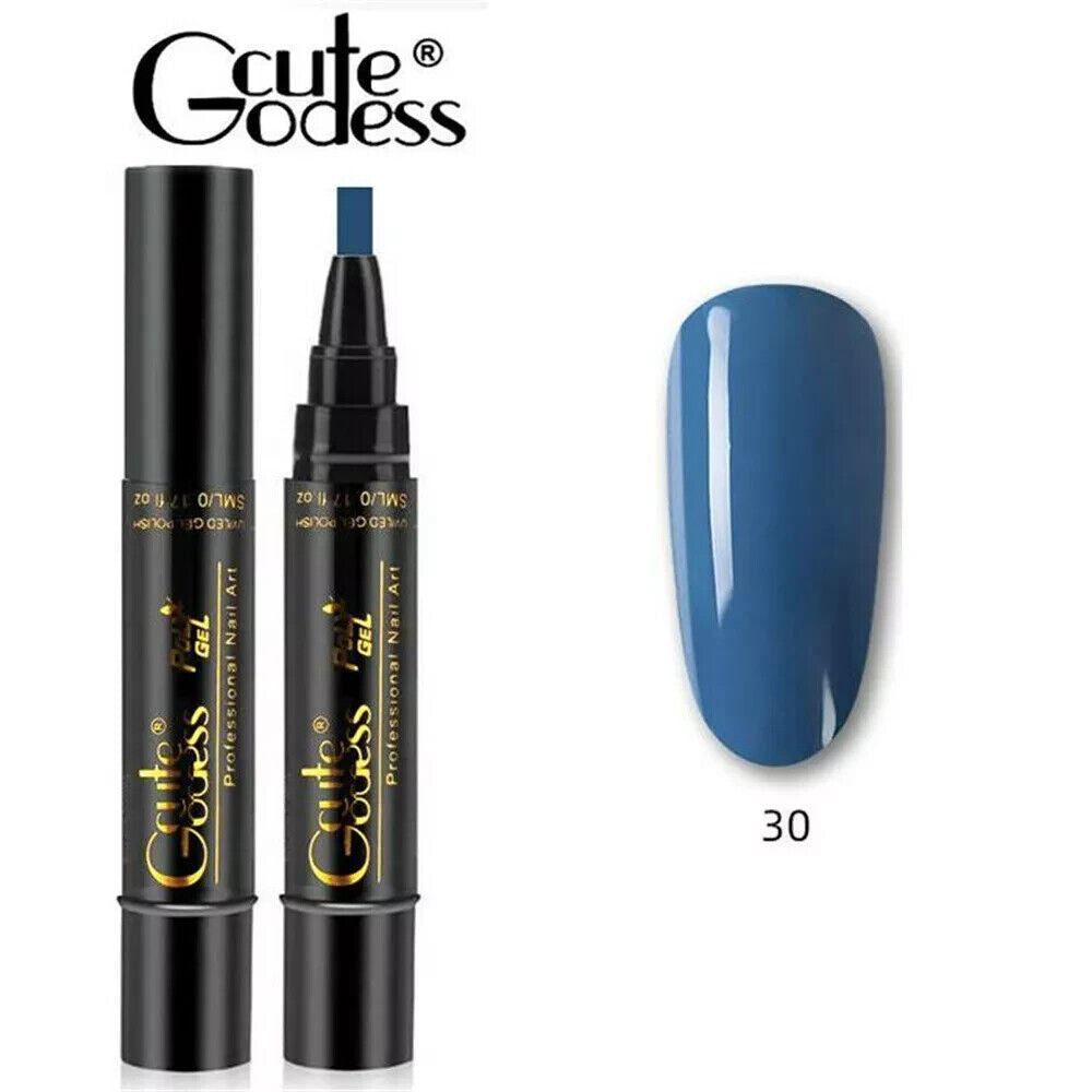 3 In 1 Gel Polish Nail Art Pen One Step Gel Varnish Base Coat Pencil Manicure