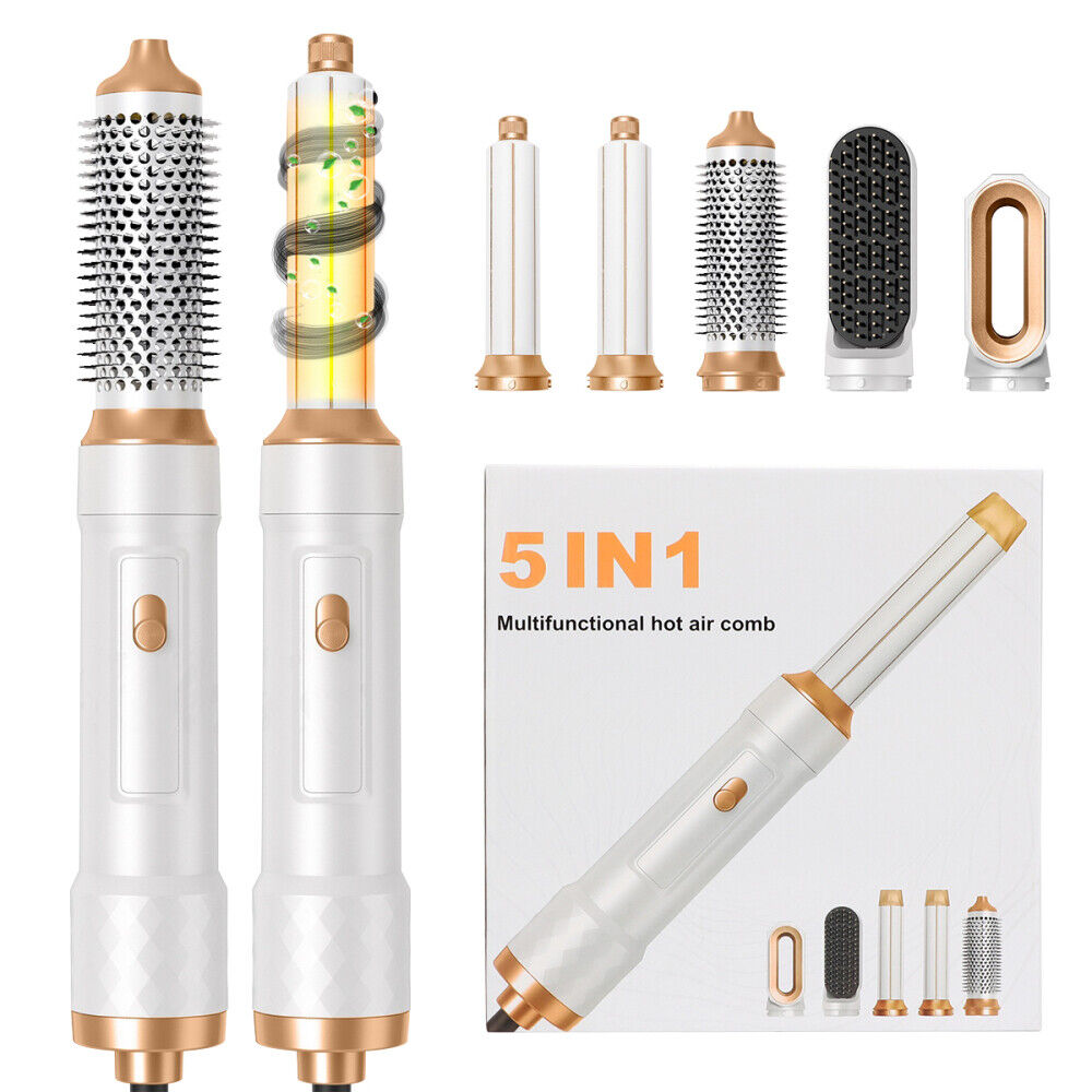 5 in 1 Professional Air Wrap Hair Styler Curler Straightner Hot Air Brush Hot UK