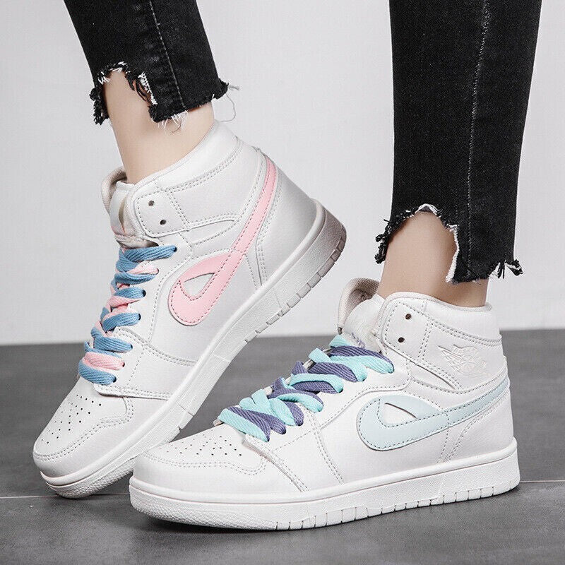 Mens Womens Fashion Walking Shoes Casual Sneakers AJ High Top Trainers Comfy UK