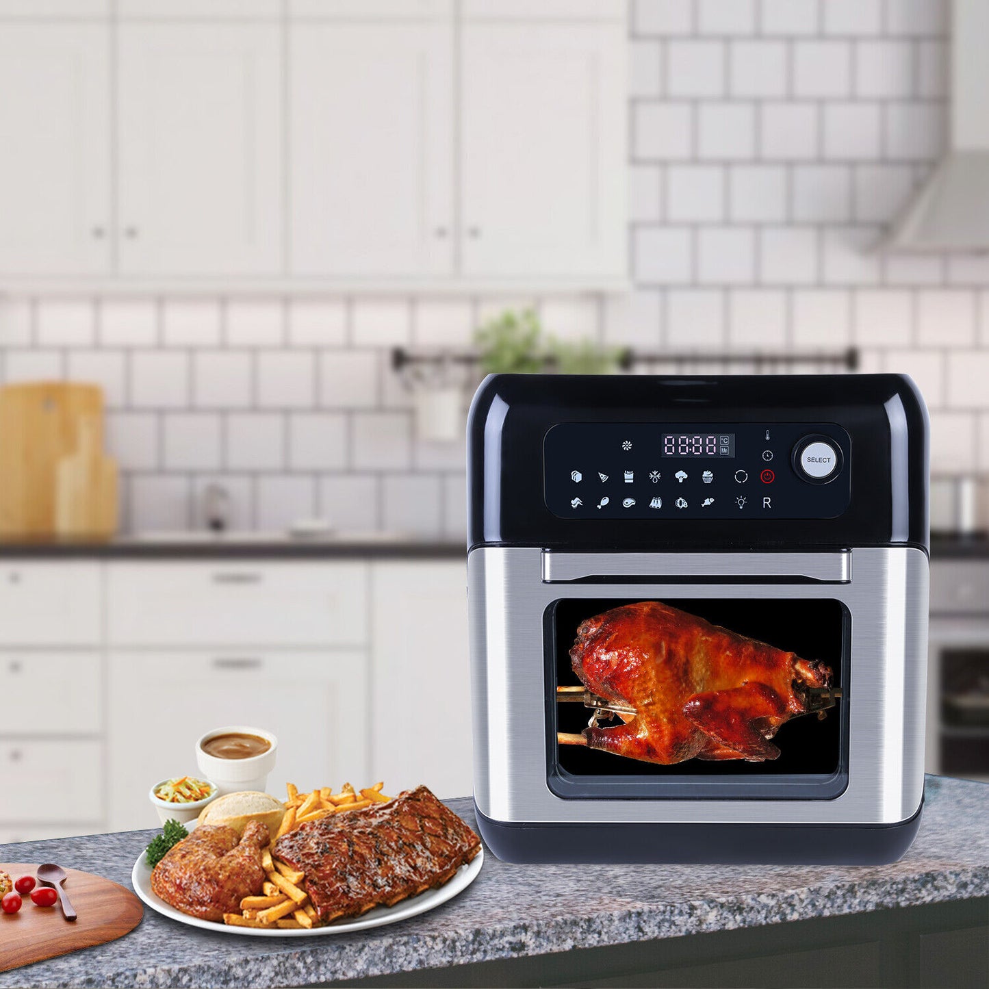 UTEN XXL Air Fryer Low Fat Healthy Roast Oven Cooker Oil Free Frying Chips 1500W