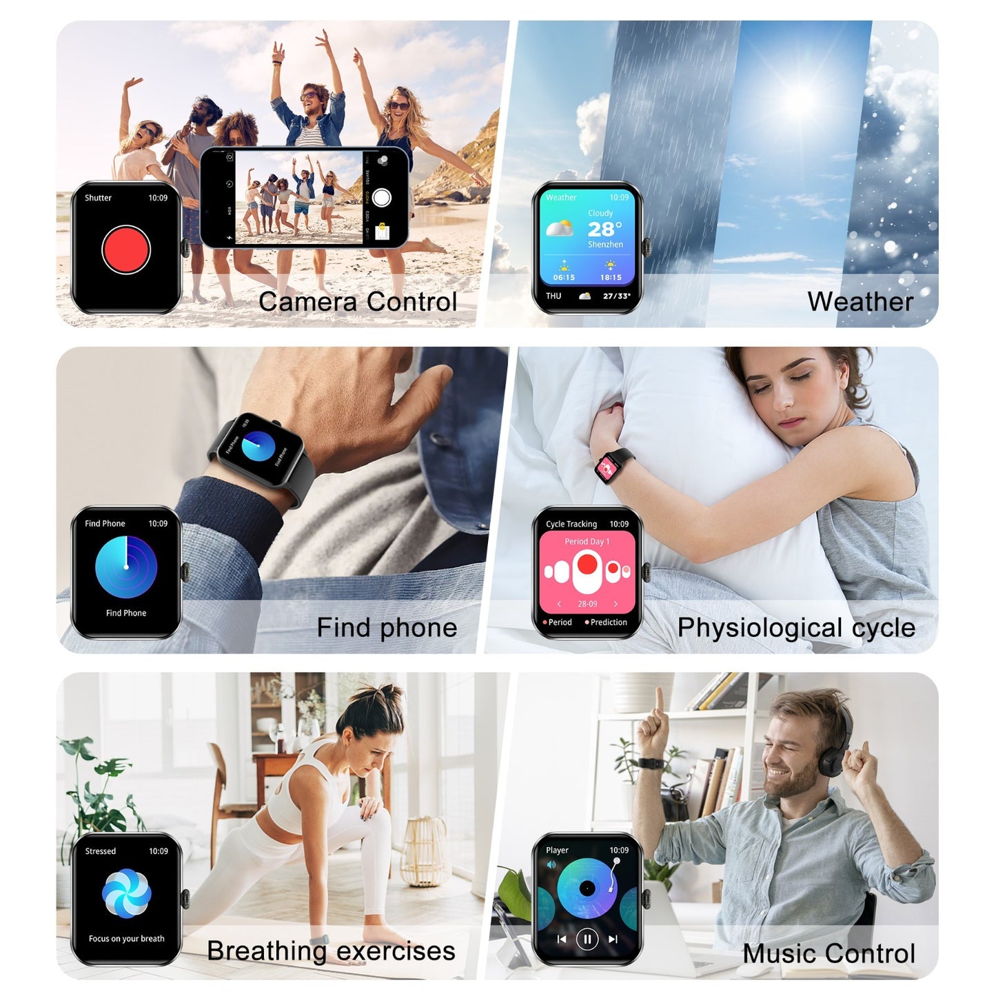 Smart Watch Men Women Fitness Tracker Blood Pressure Heart Rate Sport Watches*