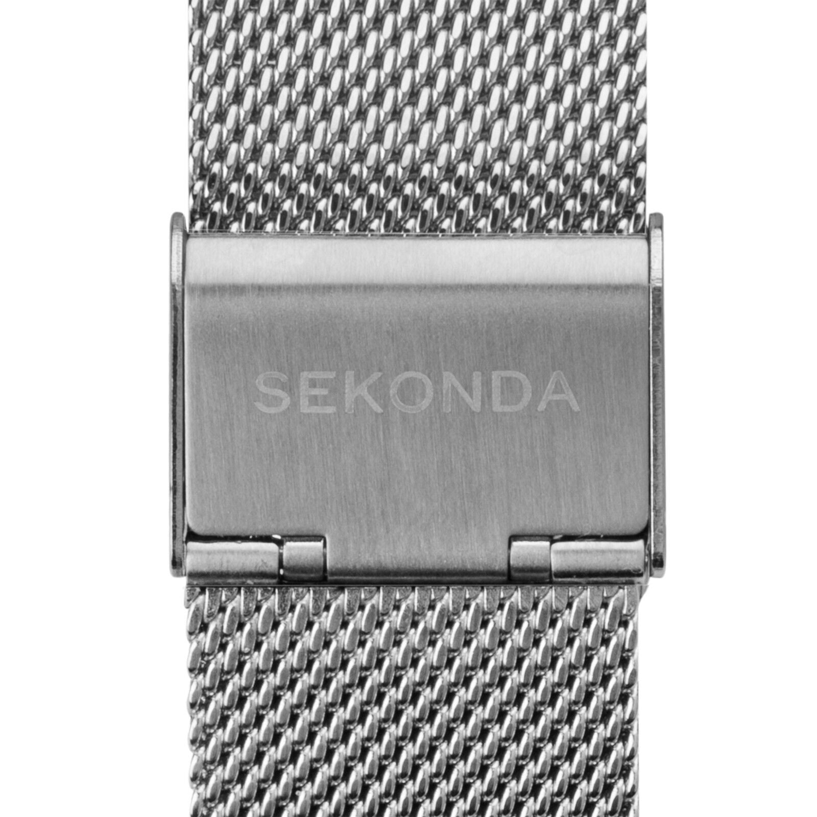Sekonda Gents 40mm Nordic Silver Case and Strap Watch with White Dial Model 1940