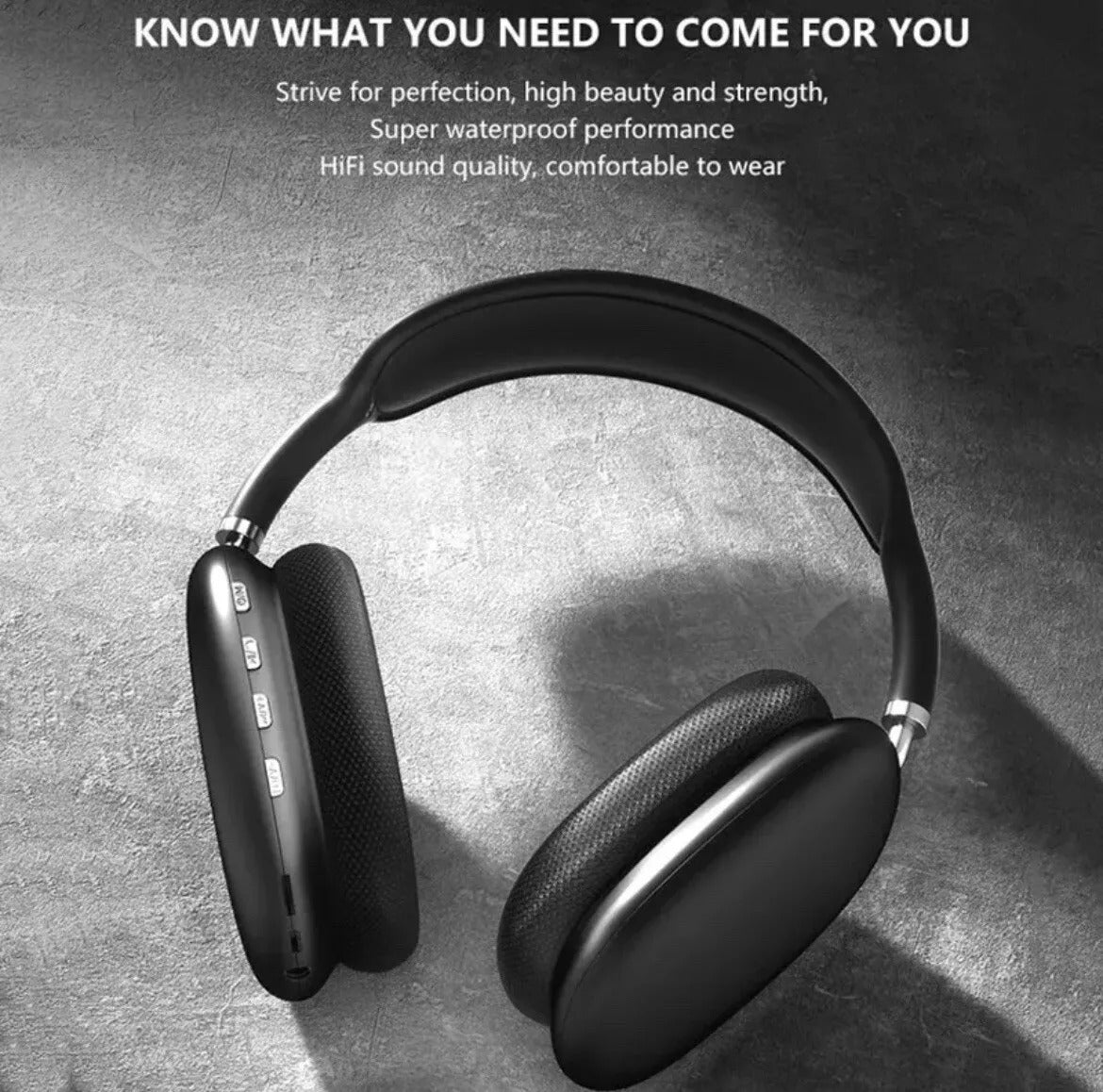 Wireless Bluetooth Headphones with Noise Cancelling Over-Ear Sport Earphones UK*