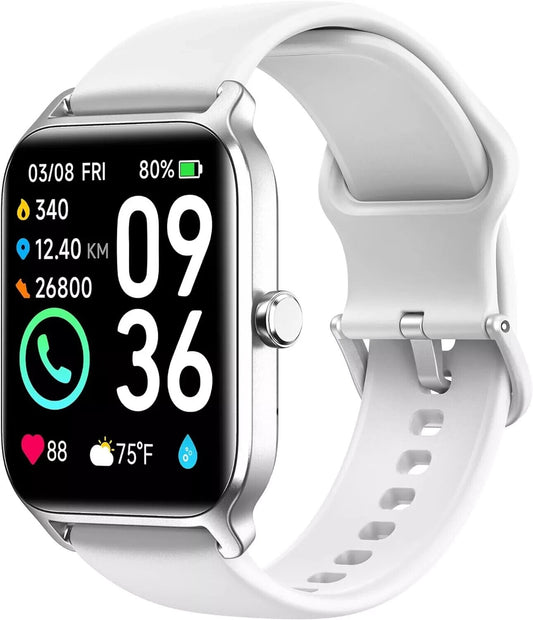 Alexa Smart Watch Calls Bluetooth Heart Rate Blood Pressure iPhone Samsung
