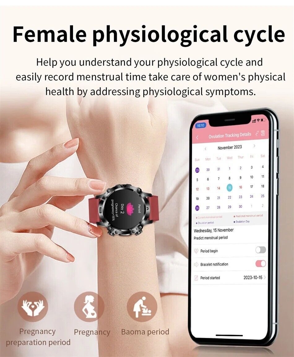 Smart Watch Men Women Fitness Tracker Blood Pressure Heart Rate Sport Watches UK