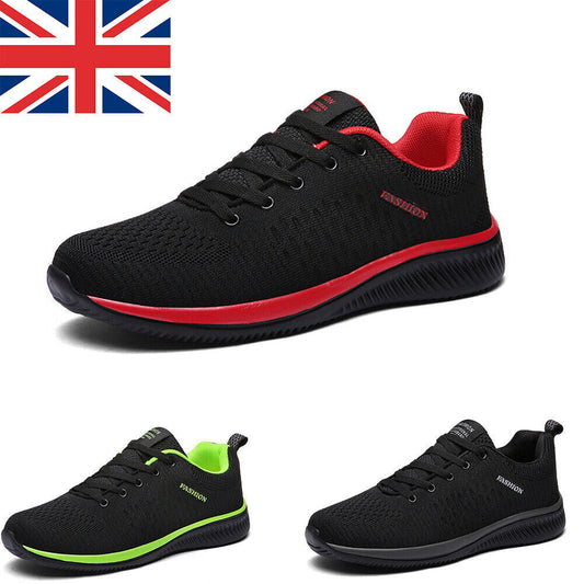 UK Mens Running Trainers Sport Sneakers Walking Shoes Casual Sports Shoes Gym
