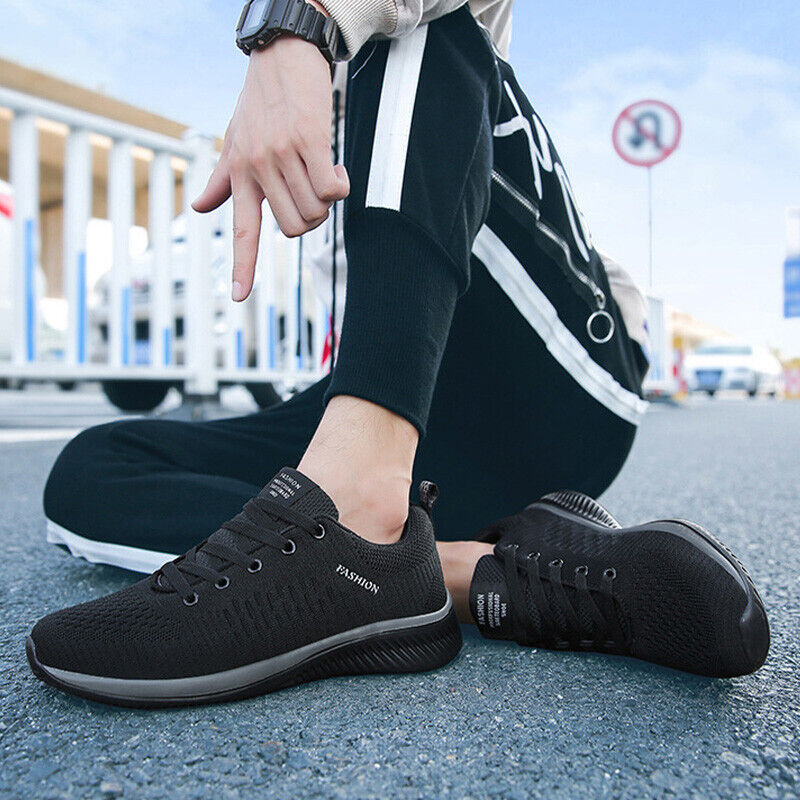 UK Mens Running Trainers Sport Sneakers Walking Shoes Casual Sports Shoes Gym