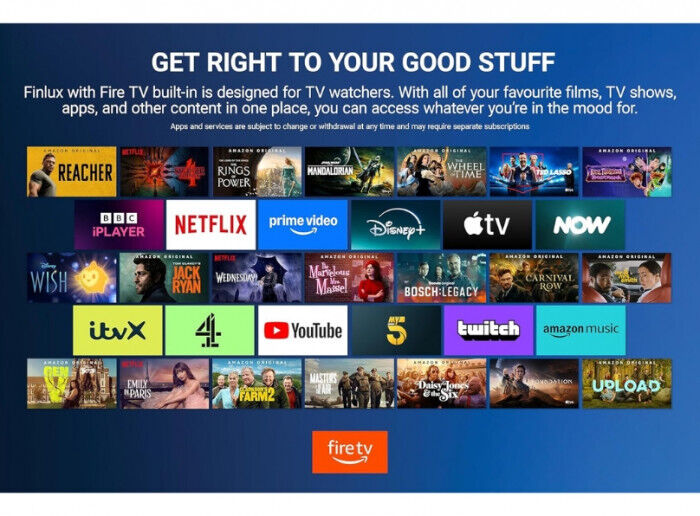 Finlux 32" Inch HD Ready HDR Smart Fire TV 720p With Freeview Play - 32MH24F