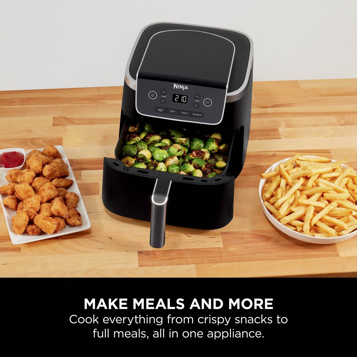 Ninja Air Fryer PRO [AF140UK] Roast, Dehydrate, Reheat, 4 Functions, 4.7L