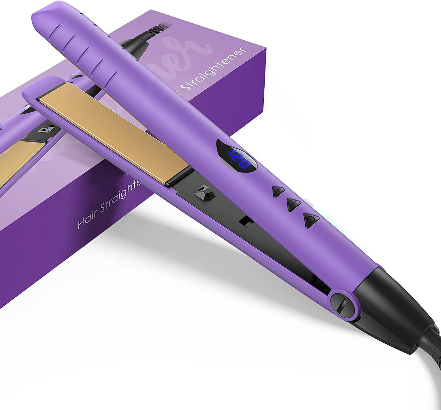 Hair Straightener Curler 2in1 Flat Iron Fast Heat Digital Straightening Irons UK