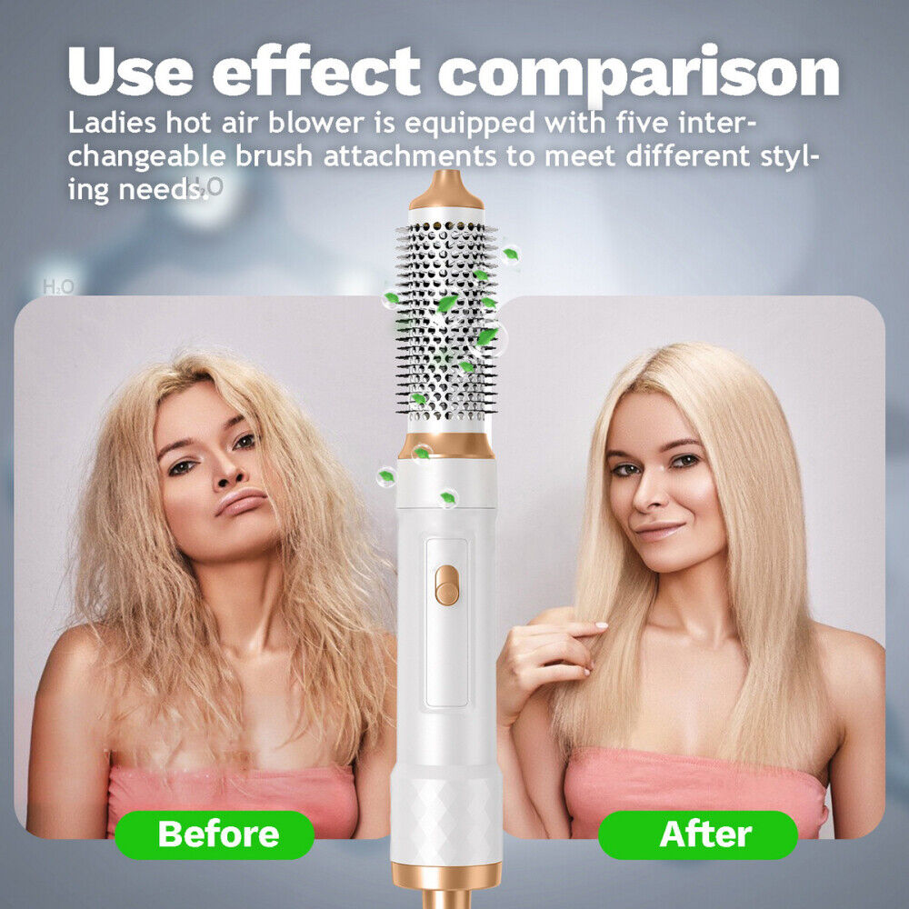 5 in 1 Professional Air Wrap Hair Styler Curler Straightner Hot Air Brush Hot UK