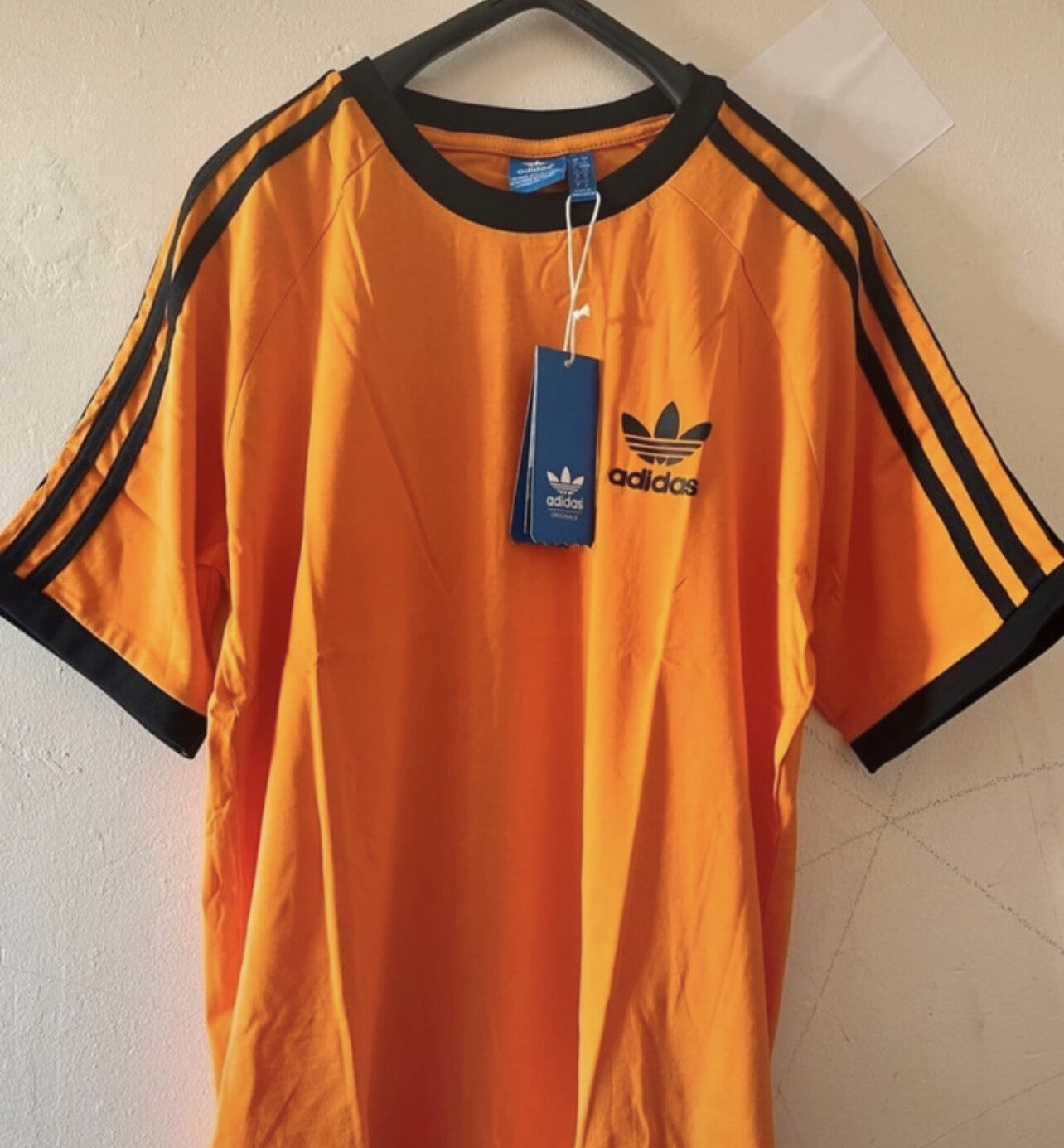 MEN'S ADIDAS  ORIGINALS TEE  SHORT SLEEVE CREW NECK THREE STRIPE  T-SHIRT L, XL