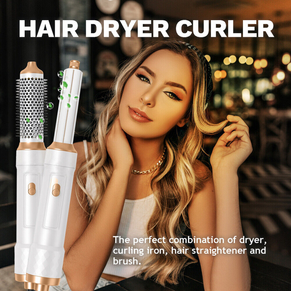 5 in 1 Professional Air Wrap Hair Styler Curler Straightner Hot Air Brush Hot UK
