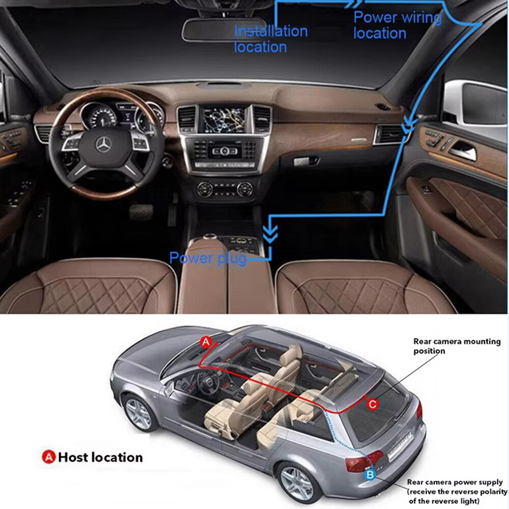 4" In  HD 1080P Car Camera Recorder Dual Front and Rear Dash Cam Night Vision UK