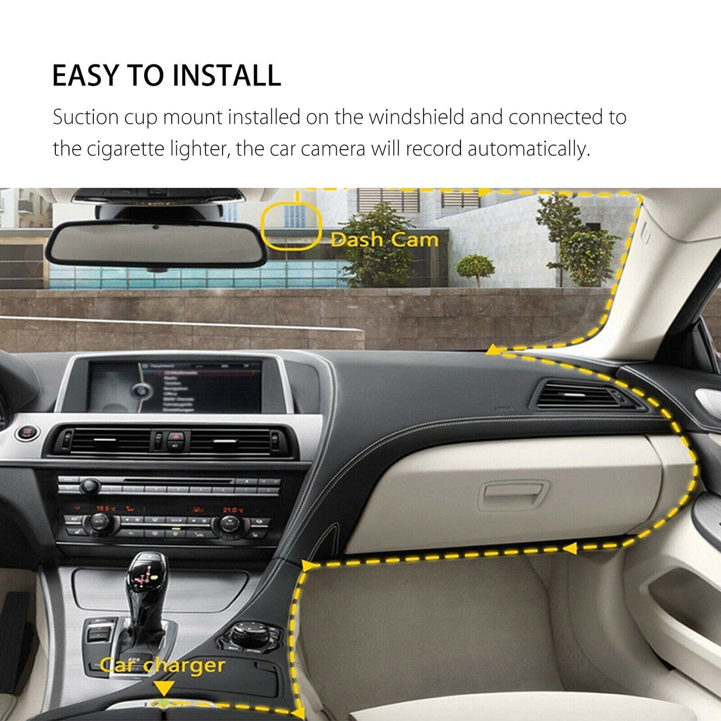 4" Dash Cam Pro Car Camera Recorder Dual Front and Rear HD 1080P Night Vision UK