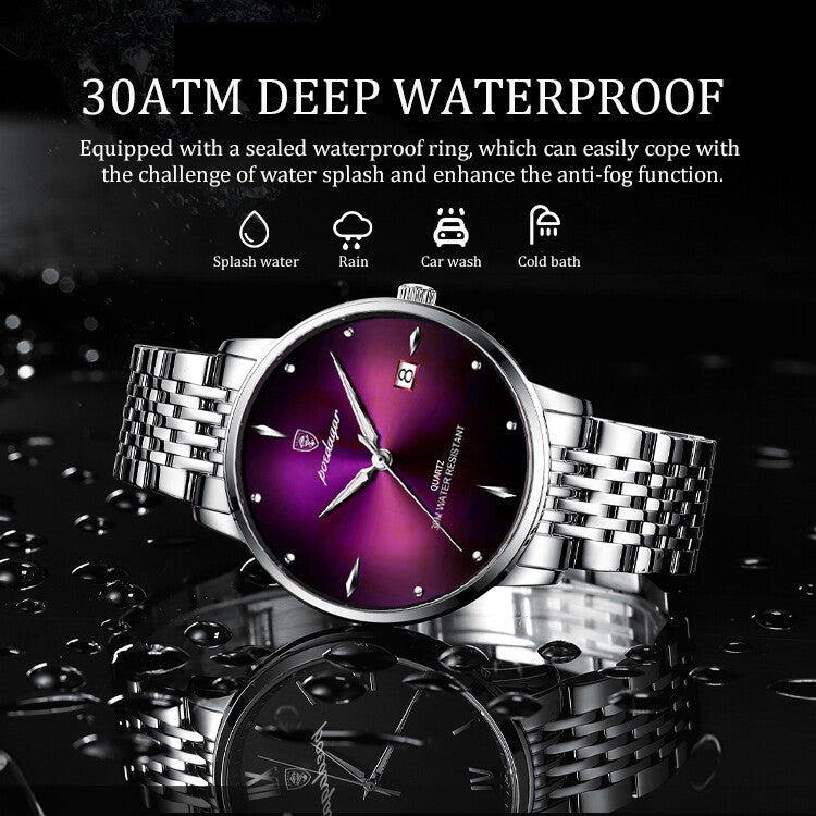 Mens Quartz Watch Waterproof Luminous Stainless Steel Watches Date Wristwatch UK