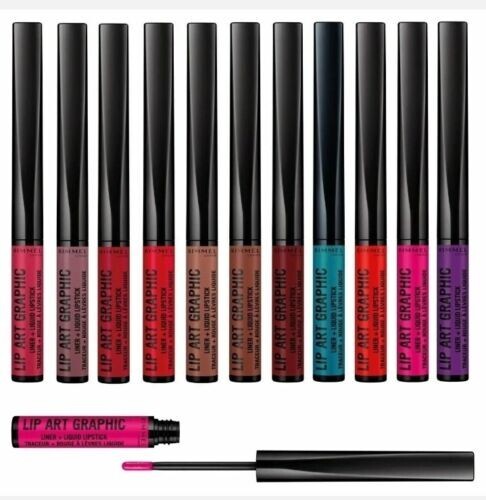 Rimmel Lip Art Graphic Liner & Liquid Lipstick - Choose Shade