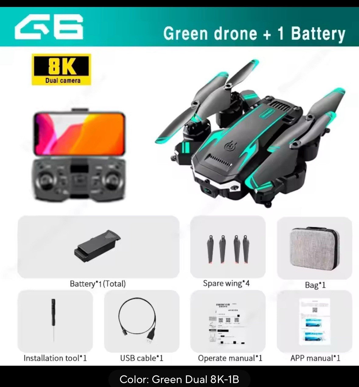 G6 8K HD Drone 5G GPS WiFi FPV Quadcopter with camera auto return obstacle avoid