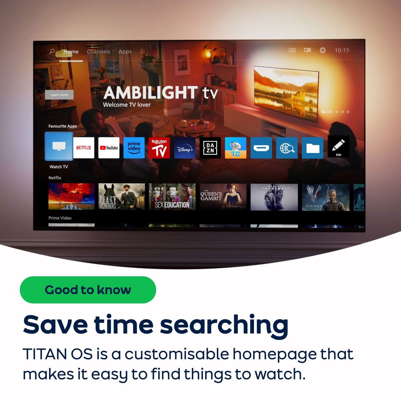 Philips TPVision 43PUS8500/05 43 Inch QLED 4K Ultra HD Smart Ambilight TV