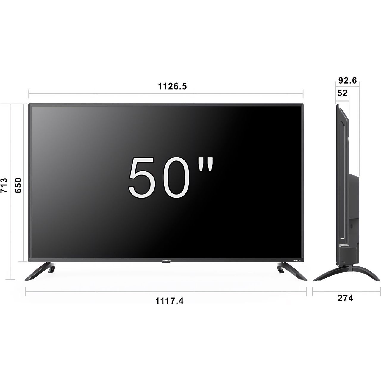 Veltech VR50UX230 50 Inch LED 4K Ultra HD Smart TV WiFi