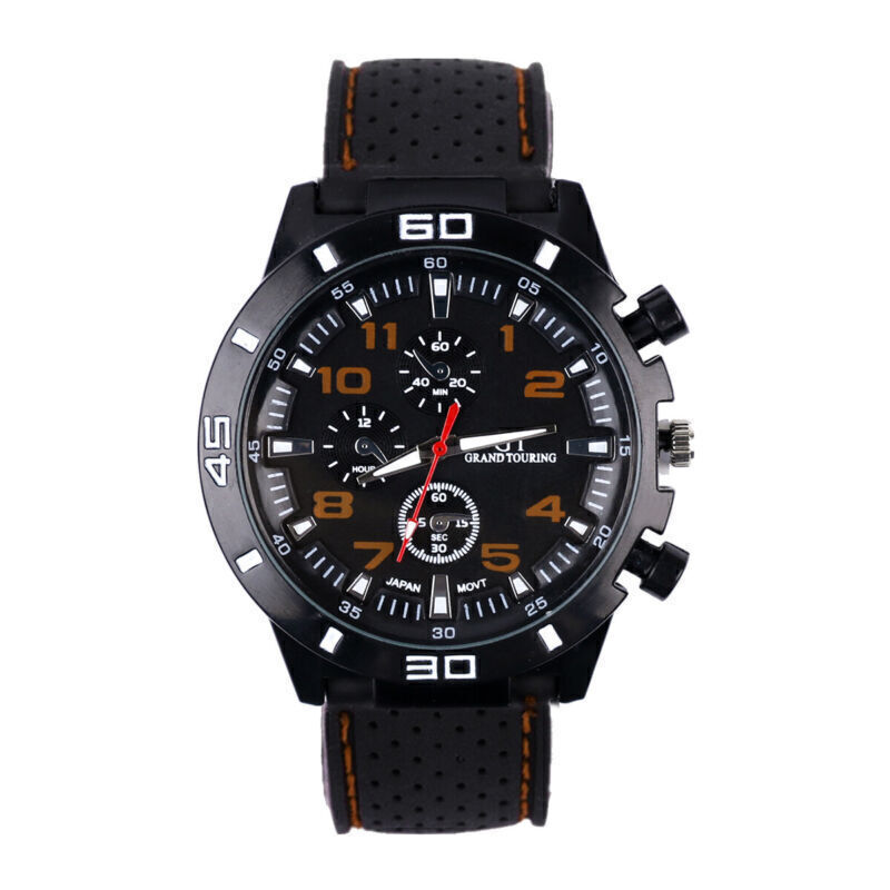 Men’s Military Watch Leather Date Quartz Analog Army Casual Dress Wrist Watches