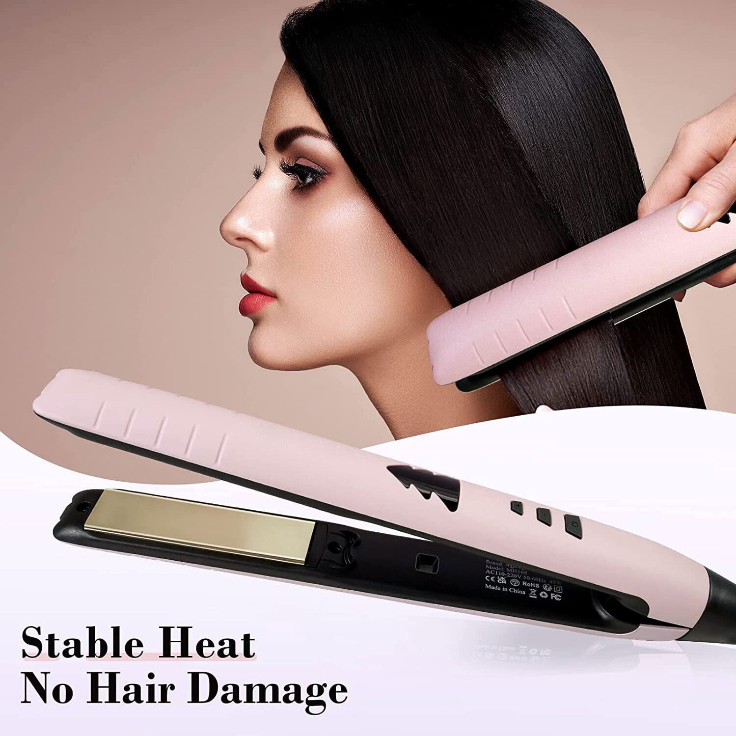 Hair Straightener Curler 2in1 Flat Iron Fast Heat Digital Straightening Irons UK