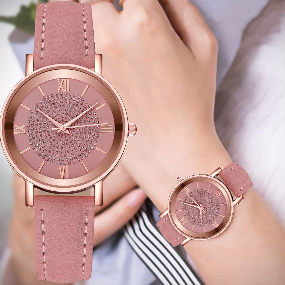 Waterproof Round Dial Wristwatch Casual Exquisite Ladies Watch Quartz Watch