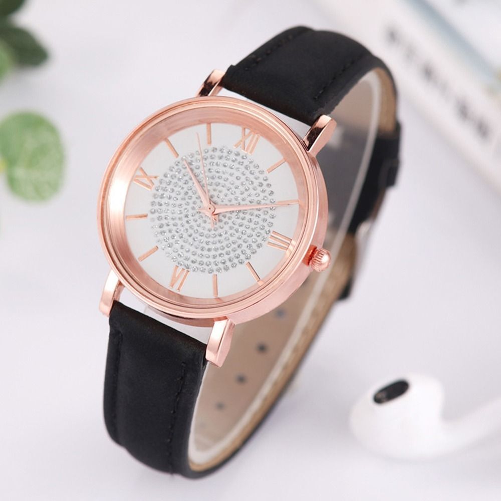 Waterproof Round Dial Wristwatch Casual Exquisite Ladies Watch Quartz Watch