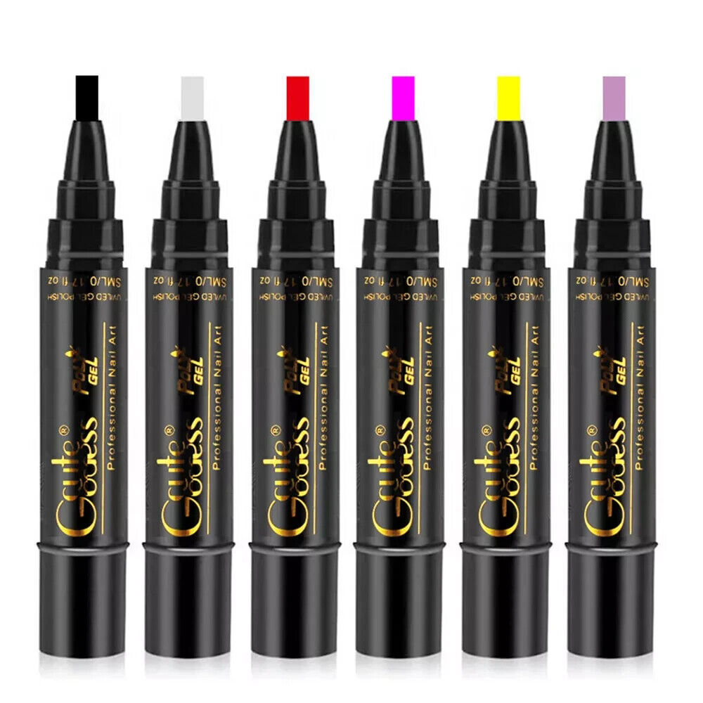 3 In 1 Gel Polish Nail Art Pen One Step Gel Varnish Base Coat Pencil Manicure