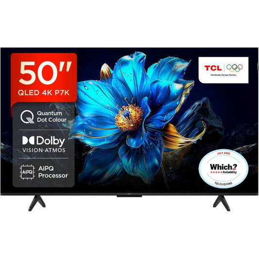 TCL 50P7K-UK 50 Inch QLED 4K Ultra HD Smart TV Bluetooth WiFi