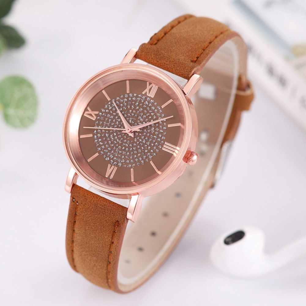 Waterproof Round Dial Wristwatch Casual Exquisite Ladies Watch Quartz Watch