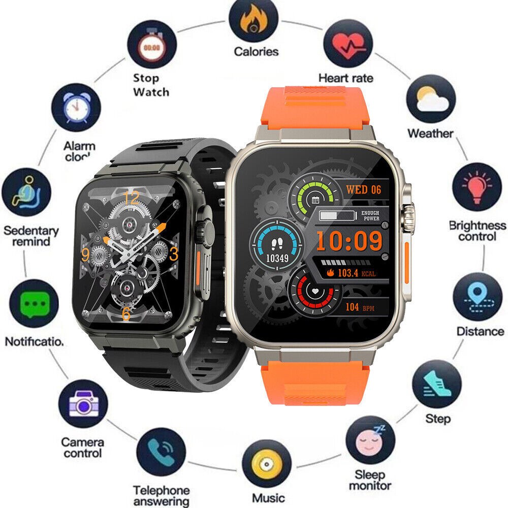 Smart Watch Blood Pressure Heart Rate Fitness Tracker Men Women Sports Watches