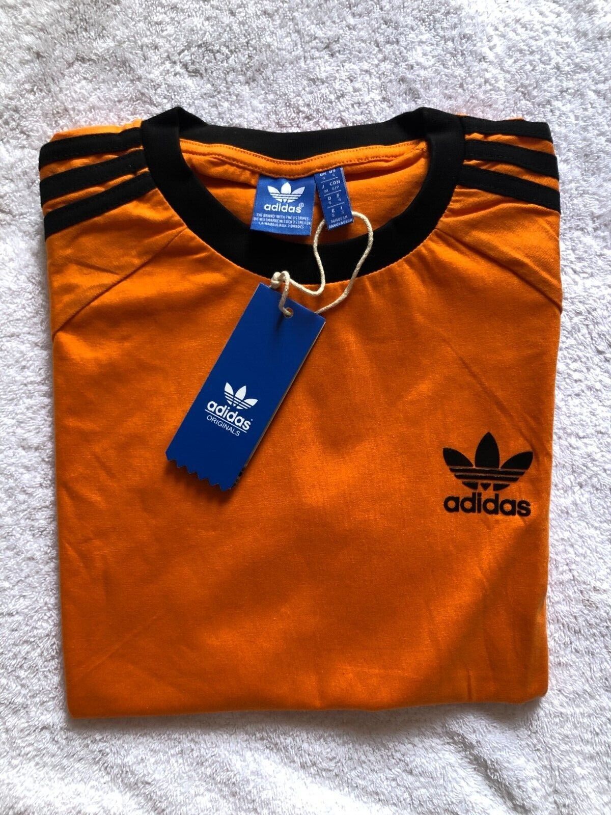 MEN'S ADIDAS  ORIGINALS TEE  SHORT SLEEVE CREW NECK THREE STRIPE  T-SHIRT L, XL