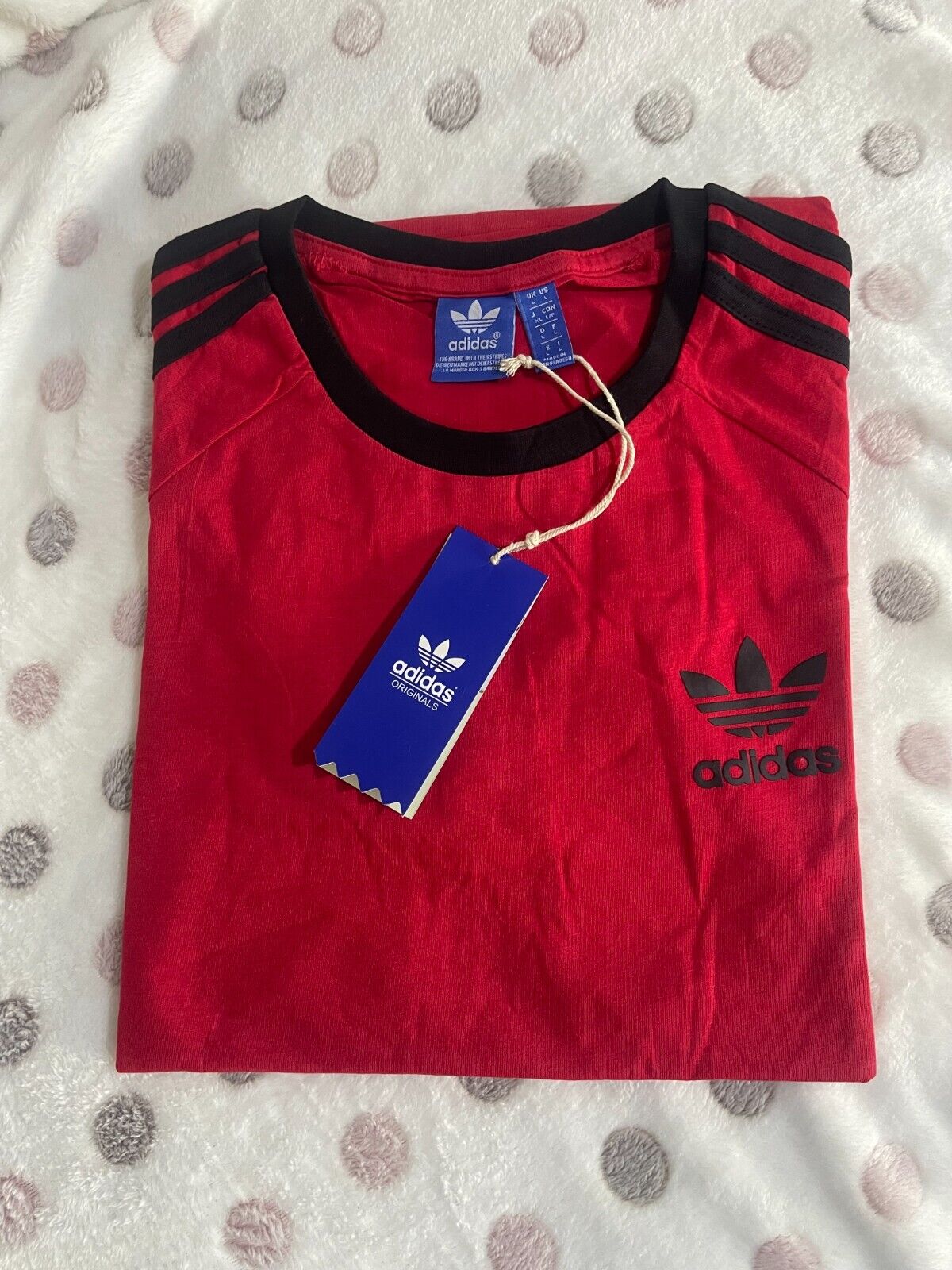 MEN'S ADIDAS  ORIGINALS TEE  SHORT SLEEVE CREW NECK THREE STRIPE  T-SHIRT L, XL