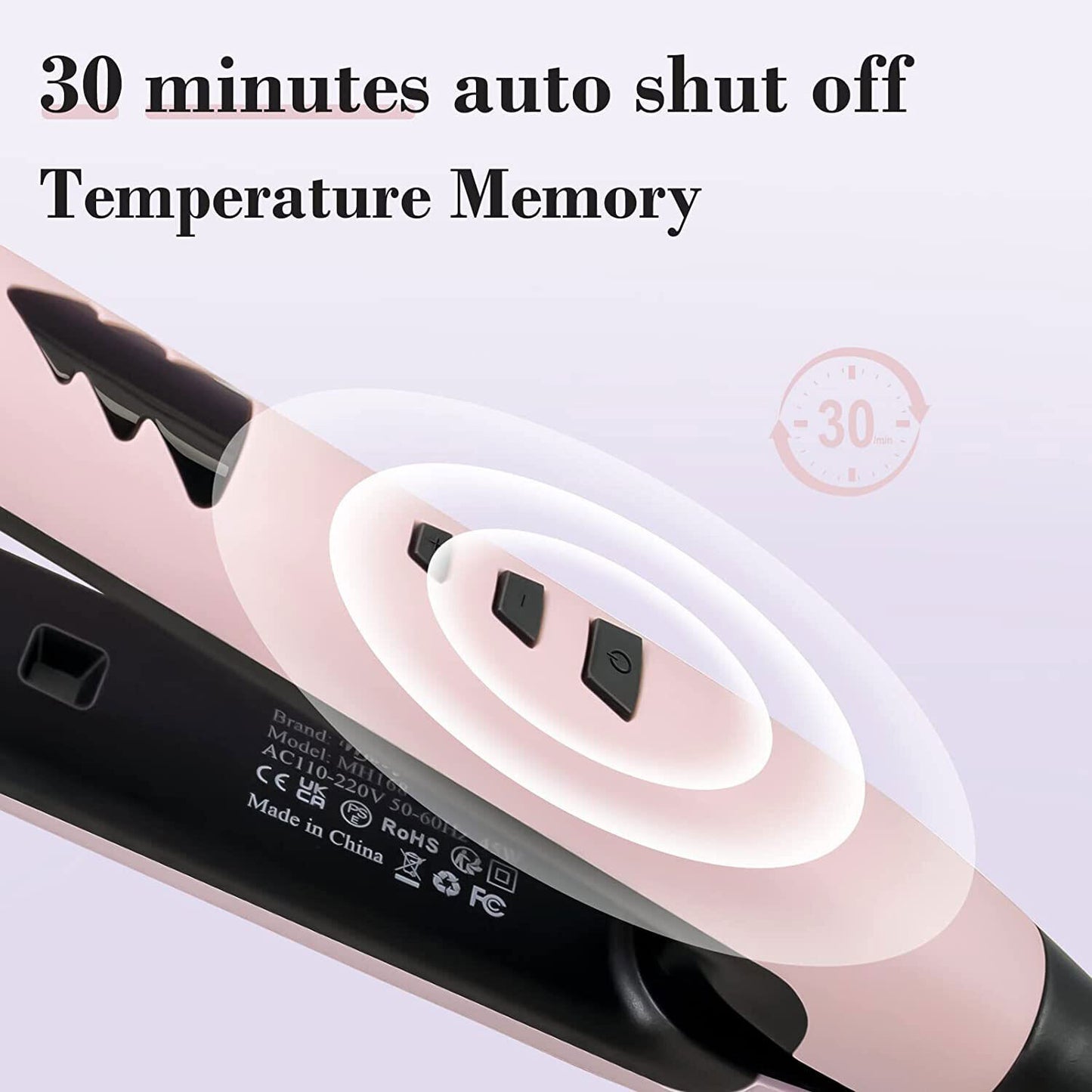 Hair Straightener Curler 2in1 Flat Iron Fast Heat Digital Straightening Irons UK