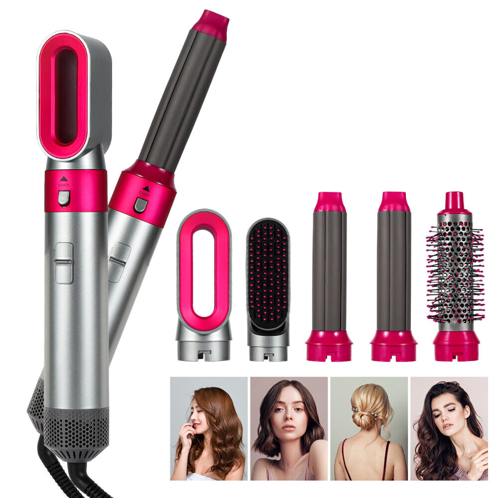 5 in 1 Professional Air Wrap Hair Styler Curler Straightner Hot Air Brush Hot UK