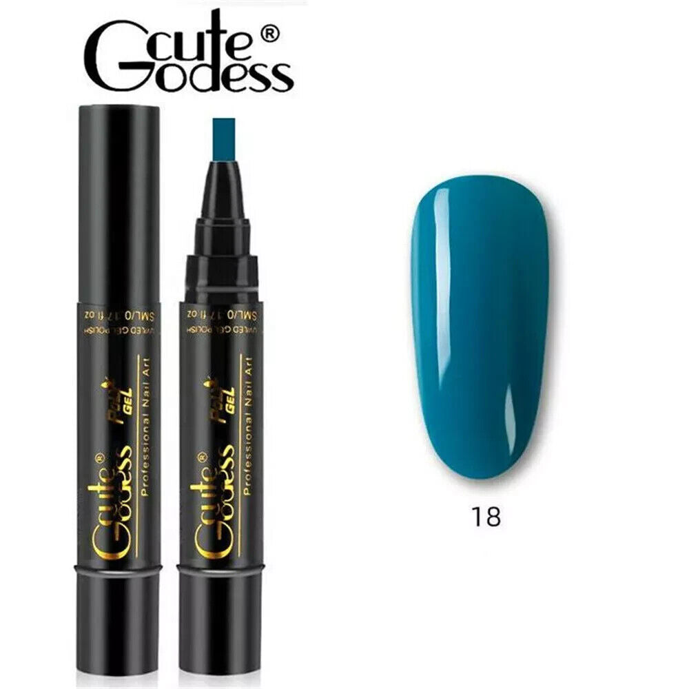 3 In 1 Gel Polish Nail Art Pen One Step Gel Varnish Base Coat Pencil Manicure