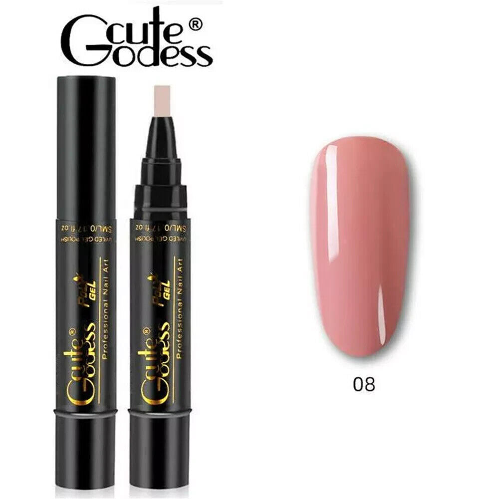 3 In 1 Gel Polish Nail Art Pen One Step Gel Varnish Base Coat Pencil Manicure