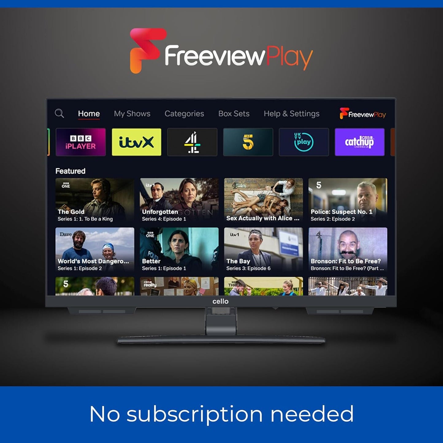 Cello C2224WSH 22" Inch Smart TV WiFi  FULL HD  FREEVIEW PLAY GREAT SOUND & SAT